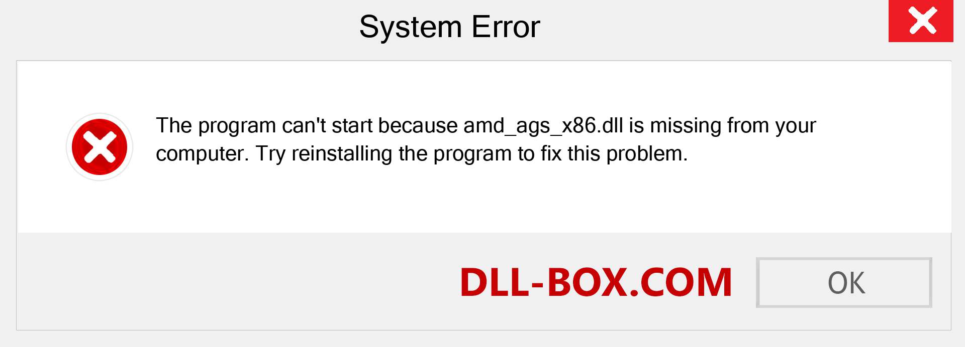  amd_ags_x86.dll file is missing?. Download for Windows 7, 8, 10 - Fix  amd_ags_x86 dll Missing Error on Windows, photos, images